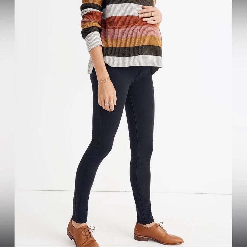 Madewell Women’s Black Maternity Over-the-Belly Skinny Jeans 27